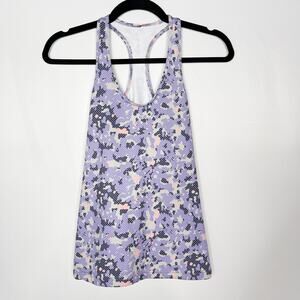 Ivivva by Lululemon Girls 12 Purple Camo Print Scoop Neck Racerback Tank Top